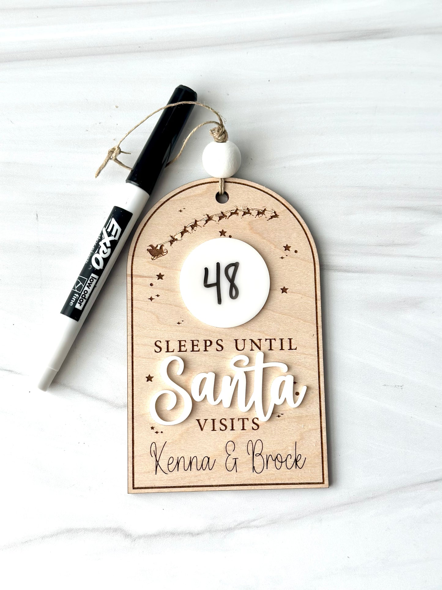 Santa’s Visit Personalized Ornament