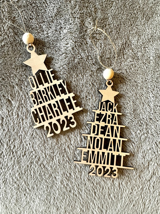 Custom Wood Tree Ornaments