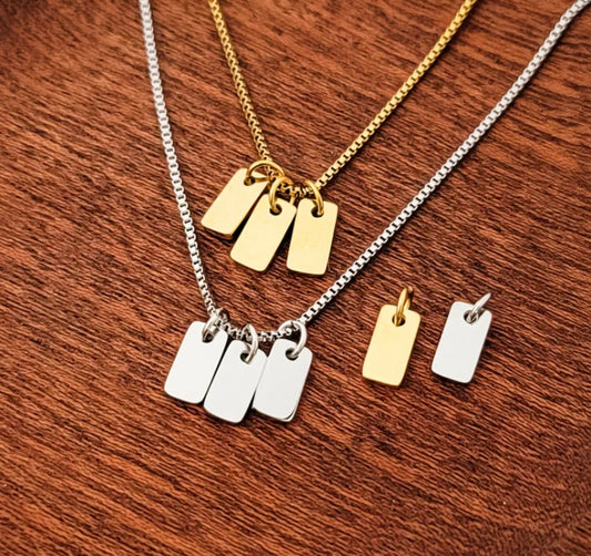 Mini Rectangle 3-Charm Necklace