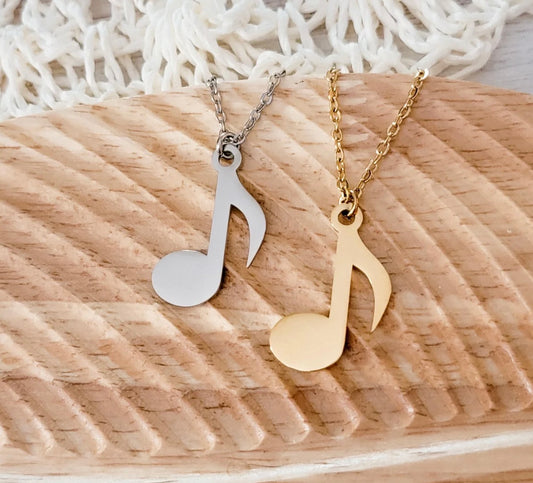Large Music Note Necklace