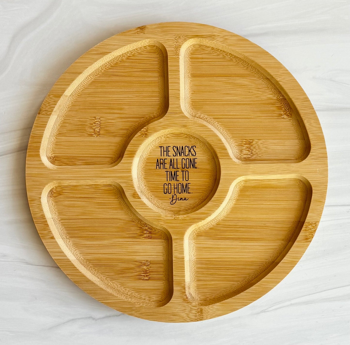 Round Bamboo Serving Dish with Lid