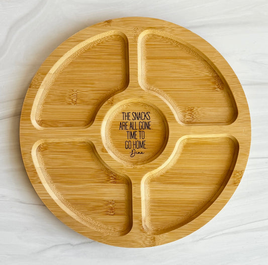 Round Bamboo Serving Dish with Lid