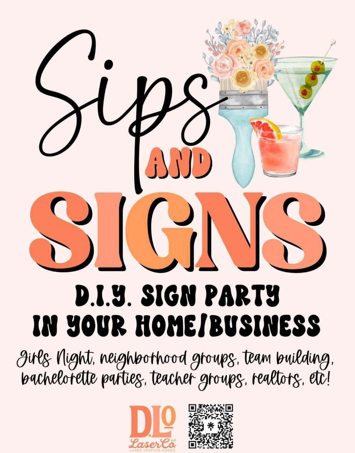 Sips & Signs DIY Party Registration