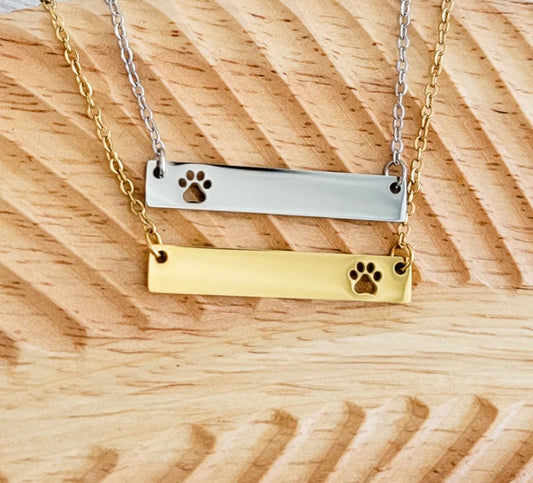 Paw Bar Necklace