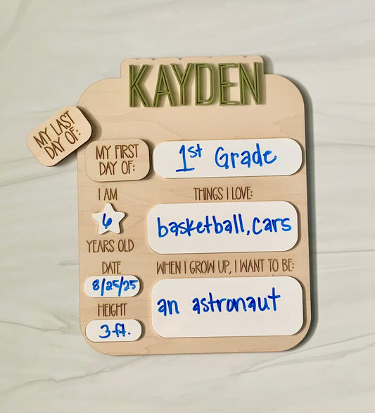 First/Last Day of School Sign