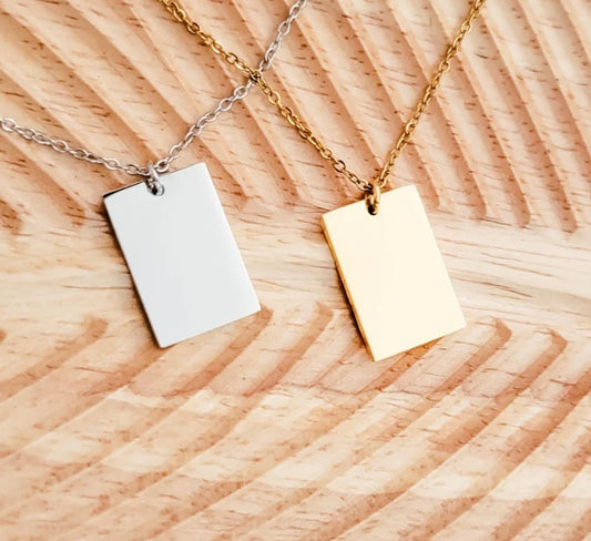 Rectangle Pendant Necklace