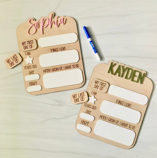 First/Last Day of School Sign