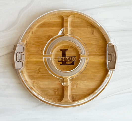 Round Bamboo Serving Dish with Lid