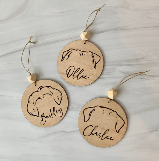 Custom Pet Ears Ornaments