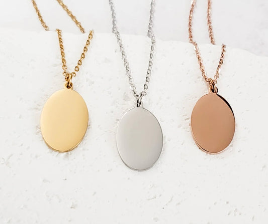 Oval Disc Necklace