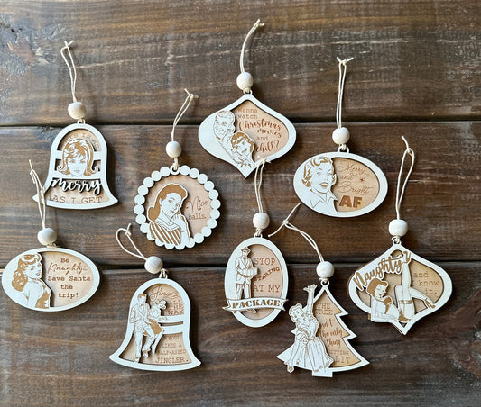 Vintage Adult Humor Ornaments