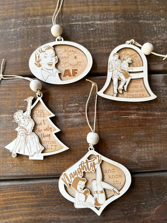 Vintage Adult Humor Ornaments