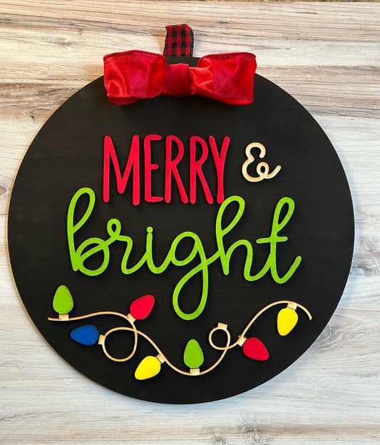 Merry and Bright Doorhanger