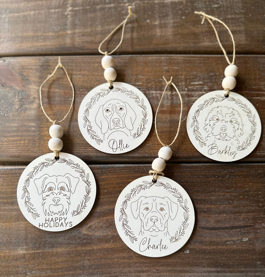 Laser Engraved Custom Dog Breed Ornaments