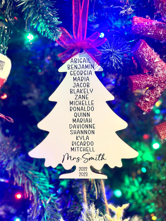 Teacher Tree Ornament