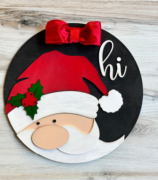 Santa Hi Doorhanger